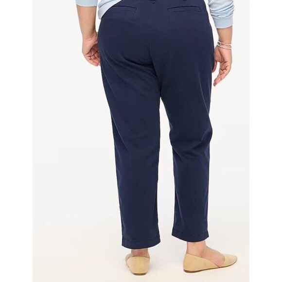 J.CREW High-rise Girlfriend Chino Pant Size 0 Navy Blue NEW Preppy Nautical - Picture 6 of 14